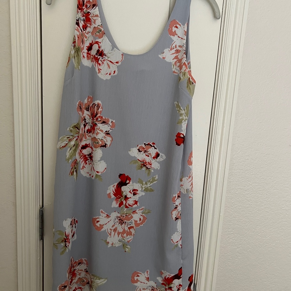 Everly Light Blue Floral Shift Dress